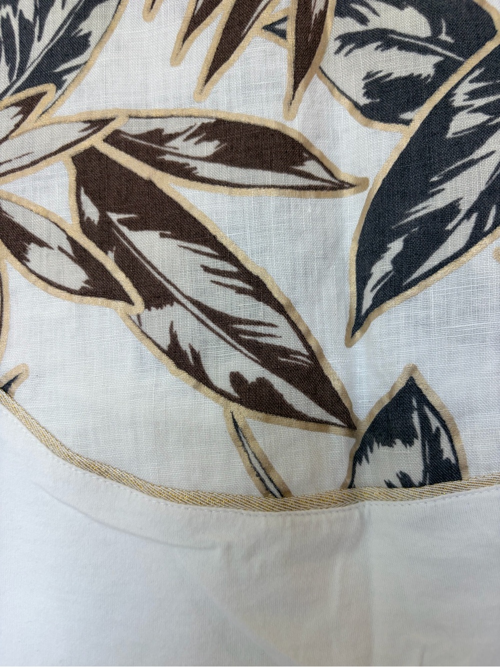 J. Crew White Linen Sleeveless Botanical Print Camisole - Picture 5 of 8